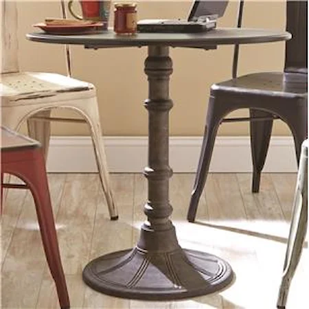 Round Industrial Bistro Table